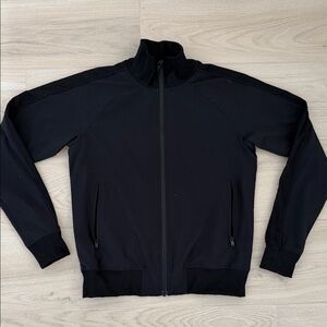 Athleta Black Full-Zip Windbreaker Jacket